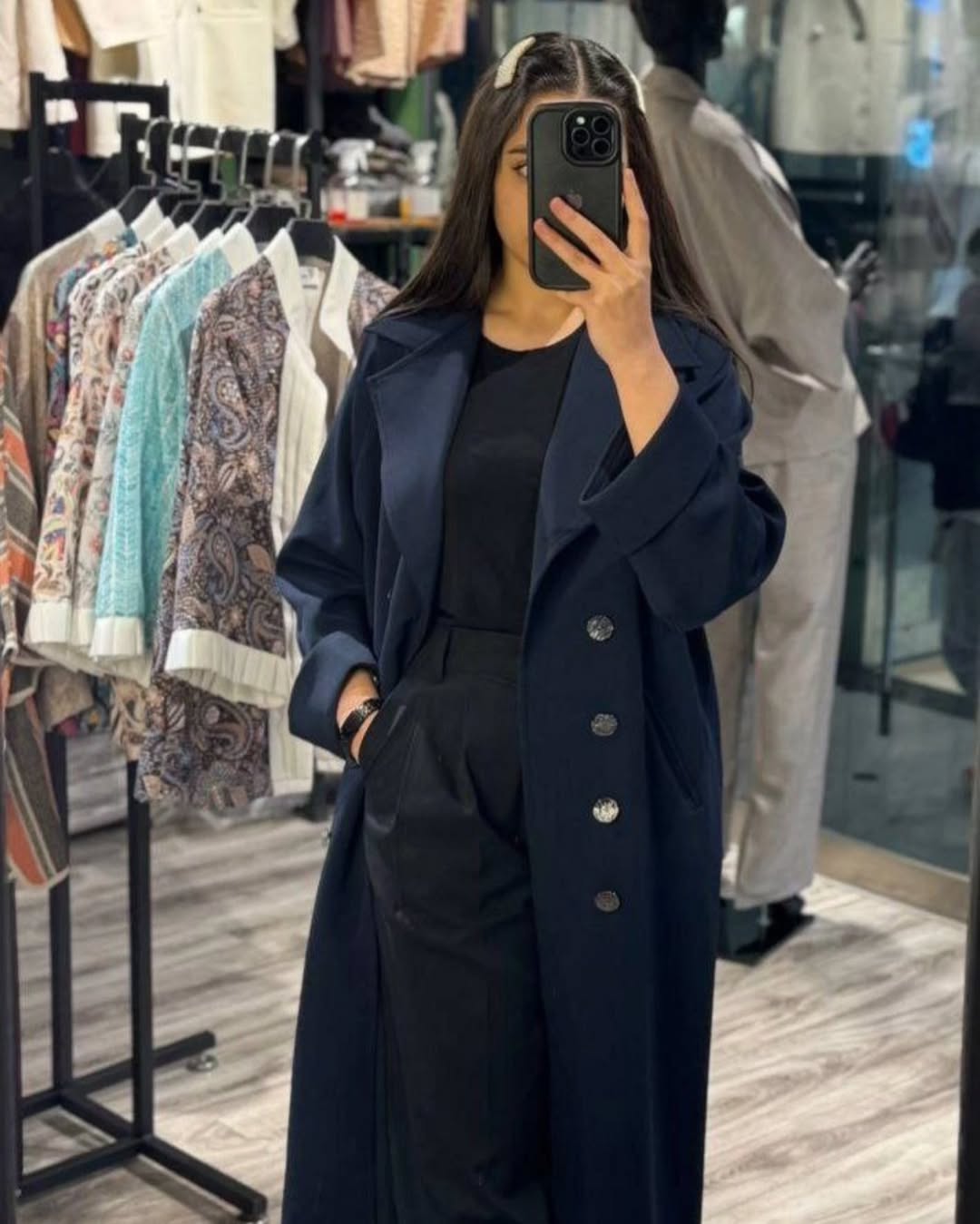 مانتو مازراتی ۶ دکمه بلند زنانه رسمی