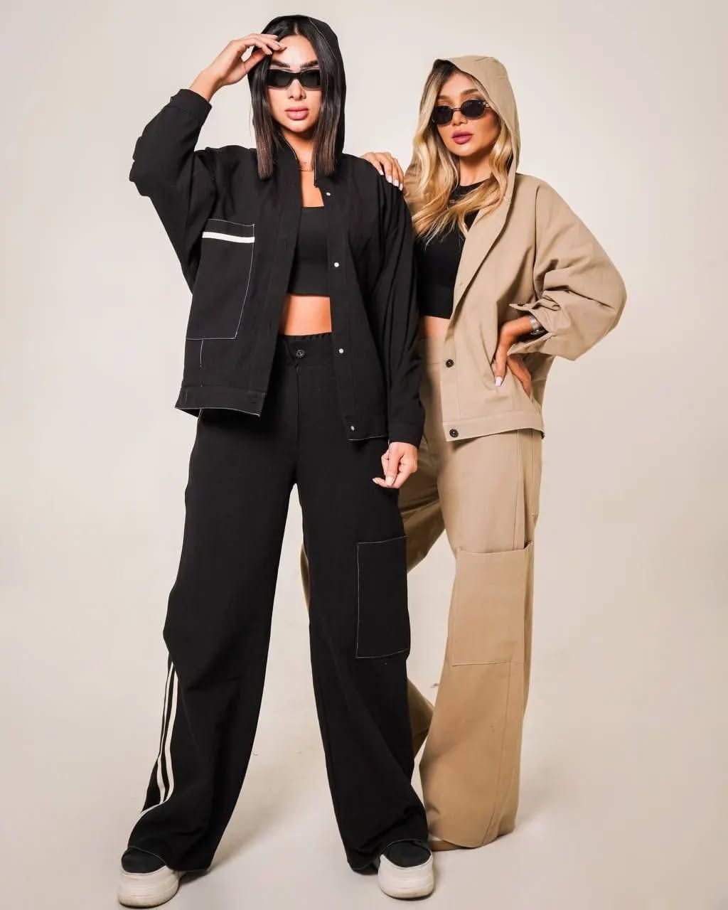 کت و شلوار کتان اسپرت دخترانه فری سایز مناسب سایز ۳۶ تا۴۲