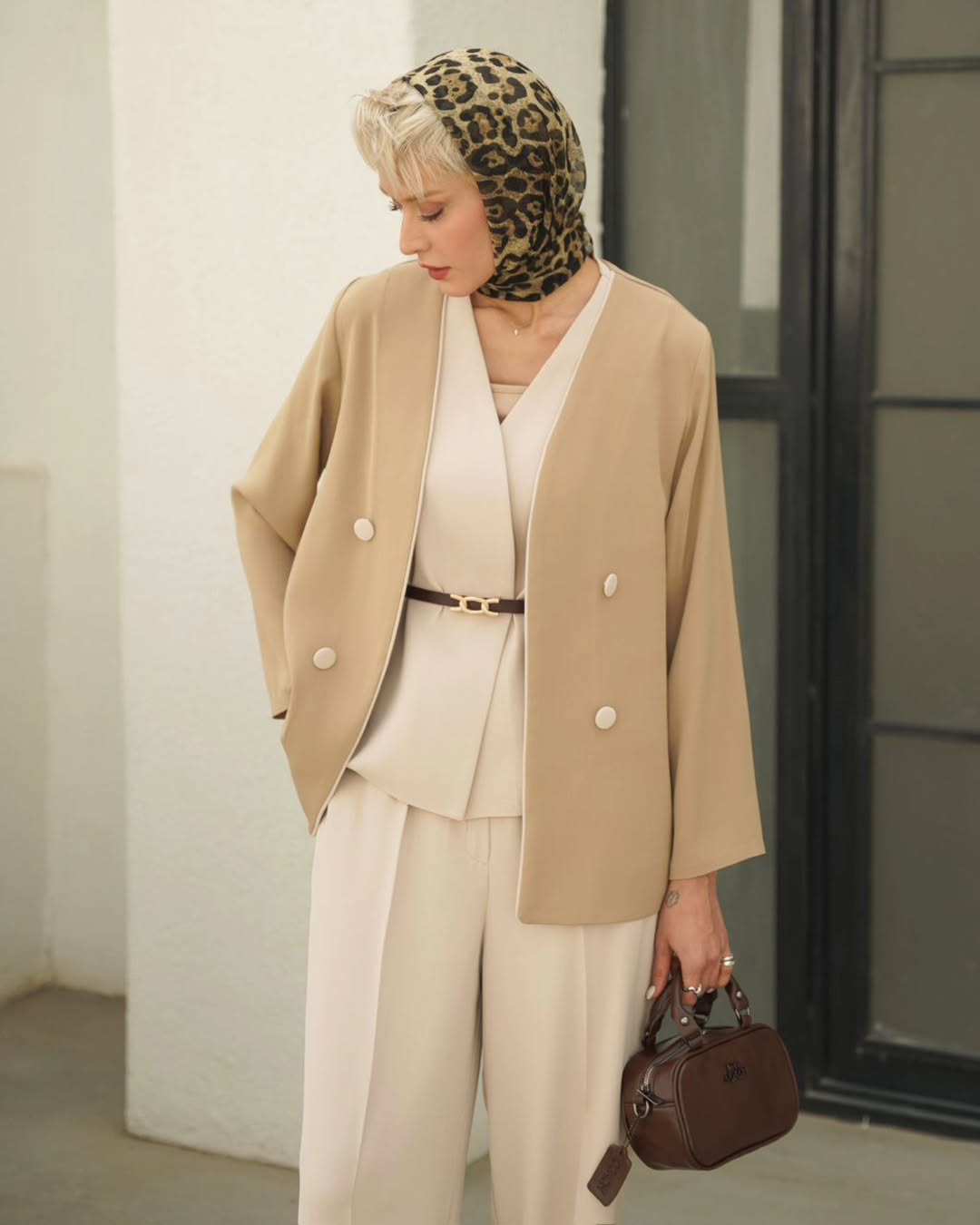 کت و شلوار و ژیله کرپ زنانه مناسب مهمانی